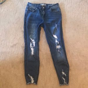 Resfeber distressed skinny jeans SZ 14